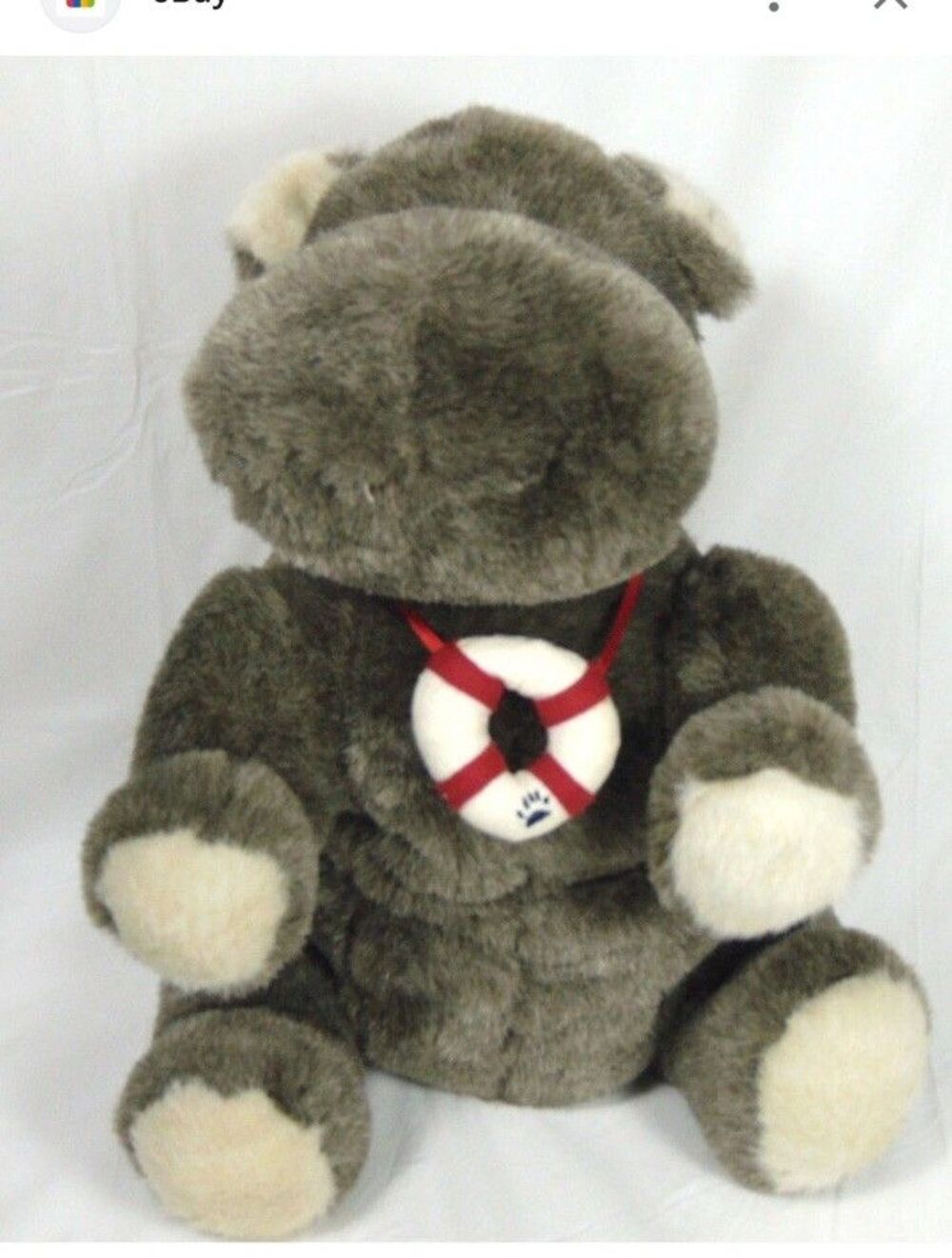 Vtg. Boyds Bears “Hilda B Pottamus" Hippo Plush Lifesaver Ring Stuffed Animal